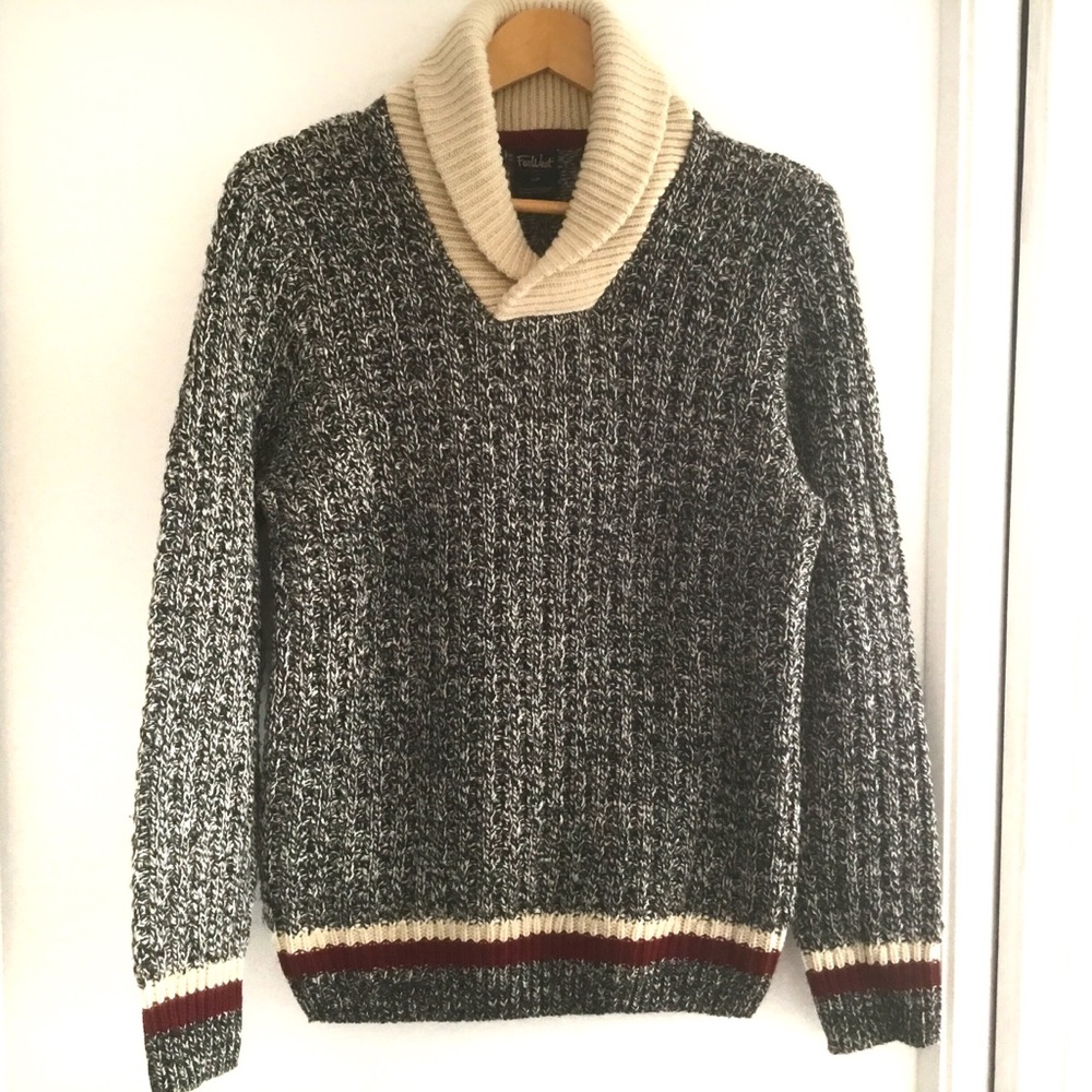 Far West | Women’s shawl collar sweater, size small, wool blend.